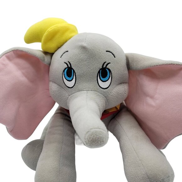 Disney Dumbo Plush Elephant Toy Gray 11" Stuffed Animal Pink Ears Circus Theme - Picture 2 of 9